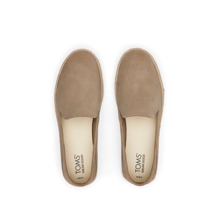 Our flatform Carolina slip-on is the perfect blend of form and function. With a just-right espadrille height to elevate your day, luxe suede uppers to take your outfits up a notch, and cushy insoles to keep you comfy. Make them your new closet staple. Suede upper. TOMS leather products support responsible manufacturing via the Leather Working Group. Removable OrthoLite® EcoLT-Hybrid™ insole for enhanced comfort and breathability made with 26% eco content including 15% hybrid materials, 6% bio-oi Toms Reese Bootie, Women Fall Shoes 2024, Fall Casual Shoes For Women, Women’s Flats, Womens Business Casual Shoes, Comfy Shoes For Work, Business Casual Shoes Women, Best Work Shoes, Dressy Sneakers