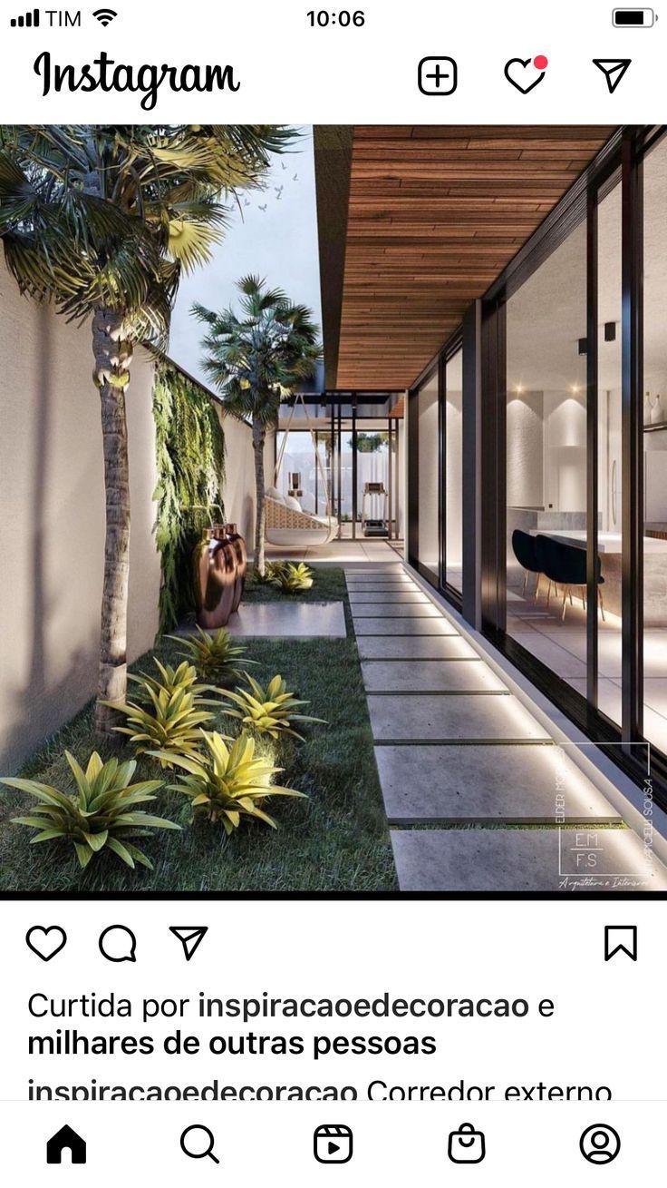 the instagram page shows an image of a house and its landscaping, which is very nice