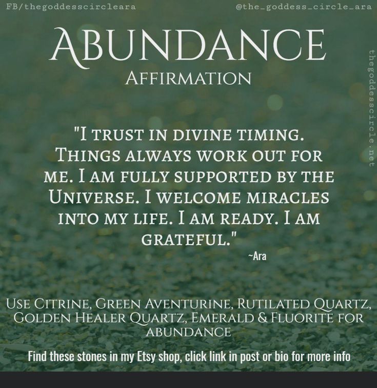 an ad for abundance affirmation