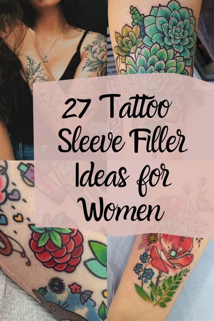 the words 27 tattoo sleeve filler ideas for women