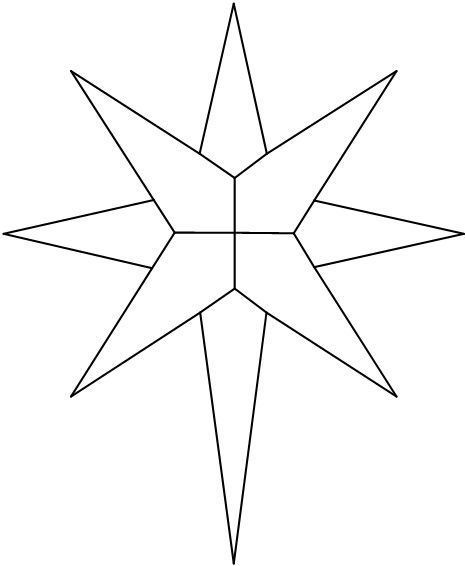 a star that has been drawn in the shape of a circle with four pointed points