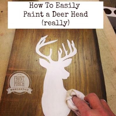 someone is cutting out a deer head on a piece of wood with the words how to easily paint a deer head really