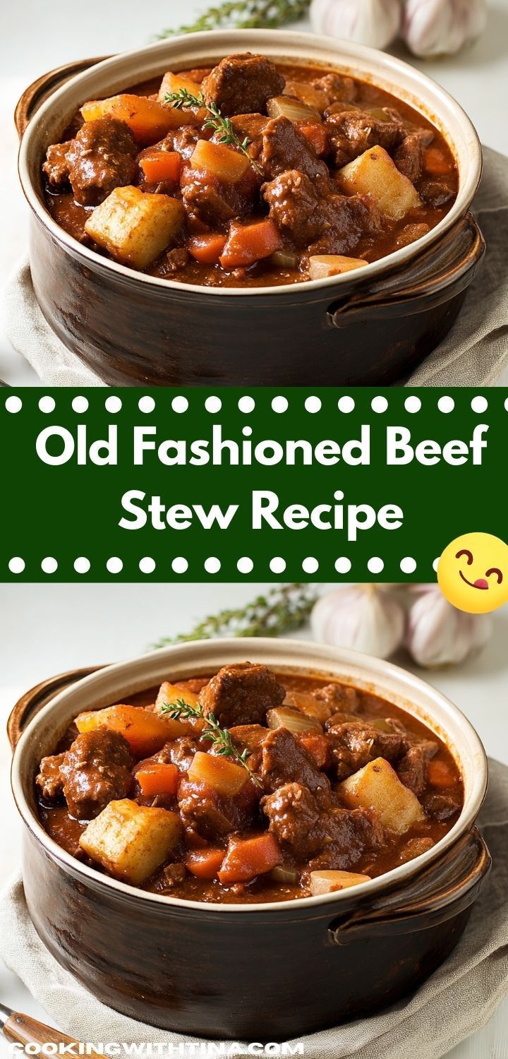 an old fashioned beef stew recipe with potatoes and carrots