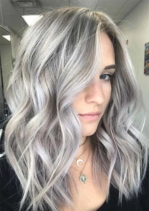 Wigs For White Women Beard Wash For Gray HairPremature White Hair – wigbaba #silverhair Grey Hair Wig, Grey Blonde Hair, Silver Blonde Hair, Silver Hair Color, Silver Blonde, Shoulder Hair, Ash Blonde Hair, Shoulder Length Hair Cuts, Diet Vegetarian