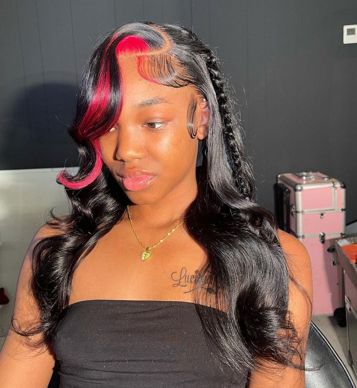 Side Part With Fishtail, Wig With Fishtail Braid, Peekaboo Sew In, Hair Quick Weave, Future Hairstyles, Fishtail Braid Hairstyles, Frontal Wig Hairstyles, Birthday Hairstyles, World Beauty