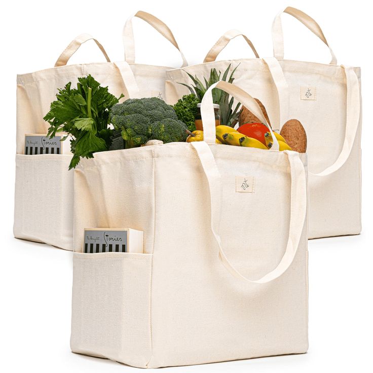 PRICES MAY VARY. Made To Last - Our reusable grocery bag is crafted from 100% natural unbleached cotton canvas, featuring a robust 12oz weight and reinforced by double-stitched seams, ensuring it's not only durable but also an eco-conscious choice for everyone. Perfectly Spacious - This shopping bag measures 15" x 15" x 10", providing ample space for your groceries. It features 7 compartments and 2 side pockets, offering a place for everything and making shopping more organized and efficient. Im Cloth Tote Bags, Canvas Grocery Bag, Cloth Tote Bag, Lazy Afternoon, Cork Bag, Grocery Tote Bag, Grocery Shopping Bags, Zero Waste Kitchen, Grocery Tote