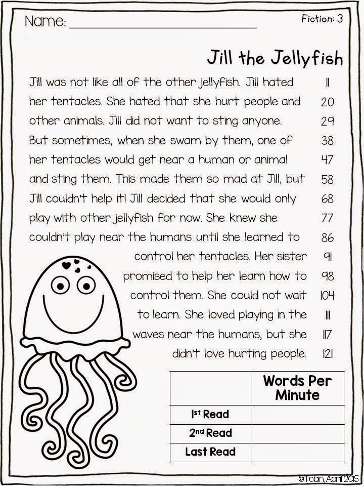 the jellyfish worksheet for 3rd grade students to learn how to read it