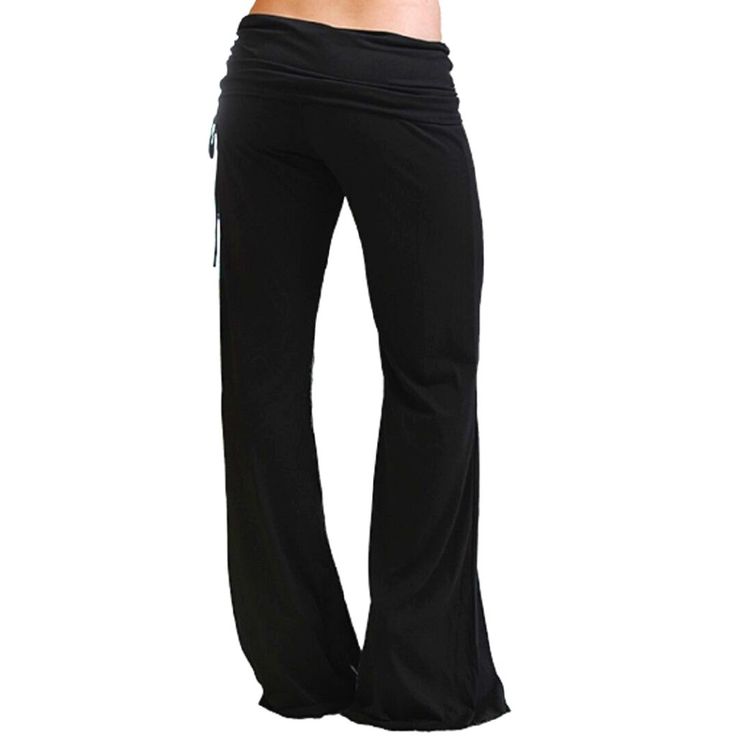 Wow! High Quality, Amazingly Soft Fabric Make These The Ultimate Lounge Pants. Wear Them At Home For Everyday Lounging Activities, Out For A Leisurely Stroll, To The Market Or Just For Fun. Fold Over Waist Panel Can Be Adjusted Up Or Down Per Your Personal Preference And Flatters Any Shape. And They Can Be Cut To Length To Fit You Perfectly! 3 Sizes Small, Medium & Large. Approximate Traditional Pant Sizes: Small 0-4; Medium 4-8; Large 8-12. They Do Stretch Well So Sizes Do Overlap. Solids And P Fitted Yoga Pants Trousers With Pockets, Full-length Yoga Pants With Pockets, Black Stretch Wide Leg Mid-rise Pants, Black Stretch Mid-rise Wide Leg Pants, Black Mid-rise Pants For Loungewear, Black Full-length Yoga Pants For Spring, Black Mid-rise Yoga Pants For Fall, Chic Black Straight Leg Yoga Pants, Black Full Length Yoga Pants For Spring