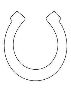 a black and white drawing of a horseshoe