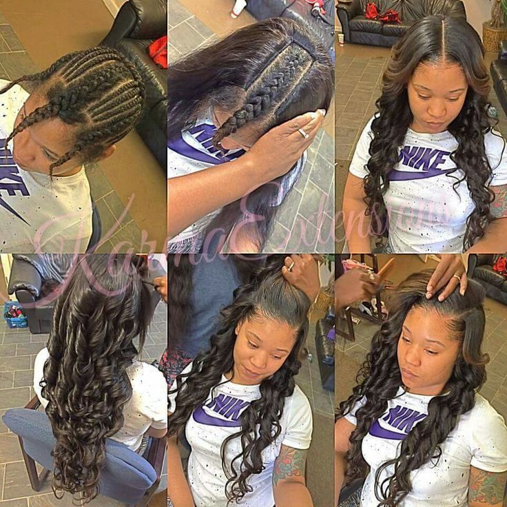 3 part;natural looking sew in Sew In Braid Pattern, Sew In Braids, Cabello Afro Natural, Sew In Hairstyles, Sew Ins, Hair Done, Braids With Weave, Girls Braids, Penteado Cabelo Curto