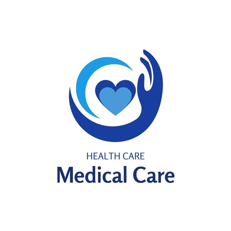 the health care logo with hands holding a heart