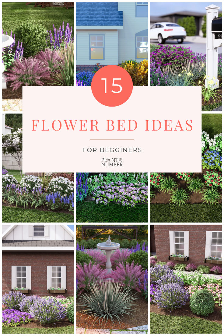 flower bed ideas for beginners that are easy to do in the front yard or garden