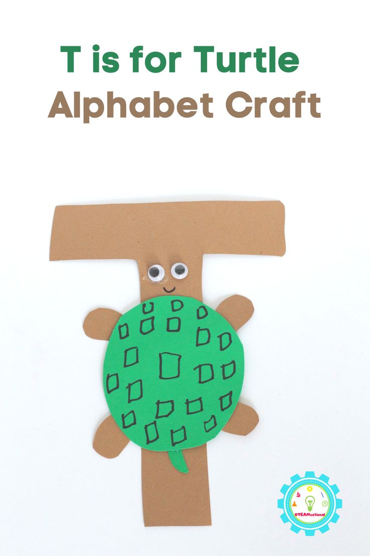 an animal made out of cardboard with the words t is for turtle alphabet craft