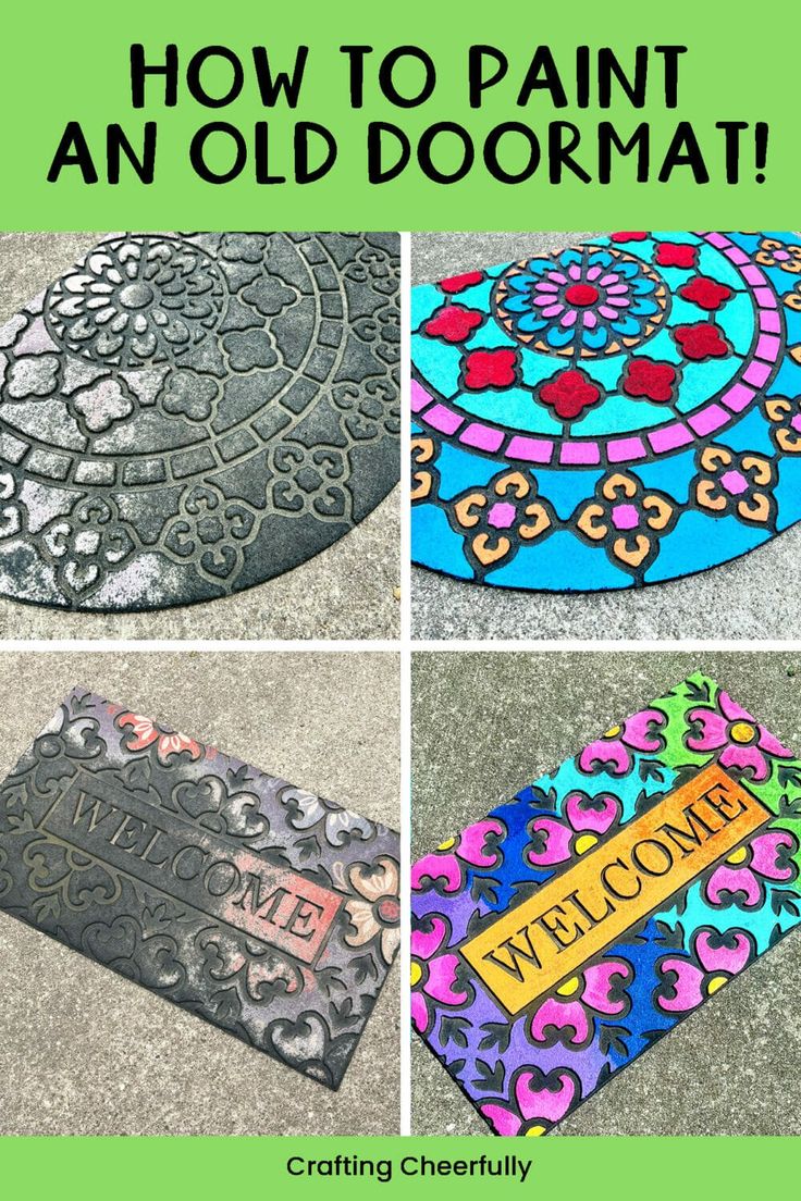 how to paint an old doormat