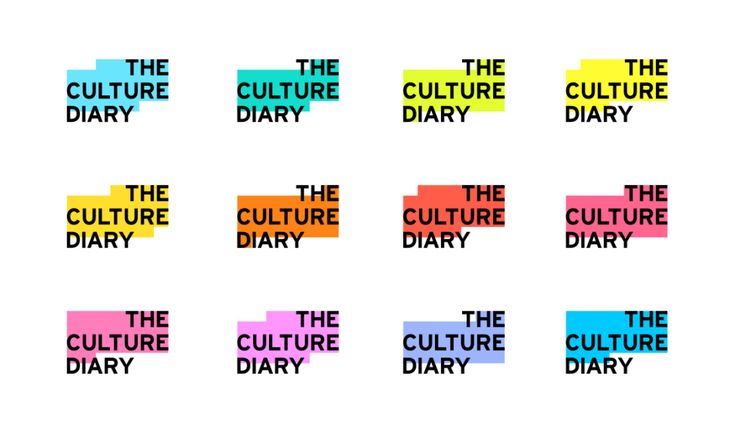 the culture diary logo in different colors