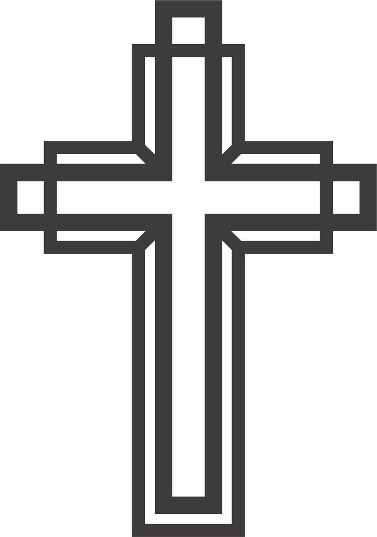 a black and white image of a cross