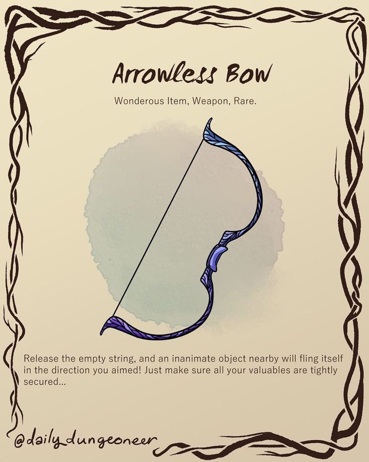 an arrow is shown in the middle of a card that says,'marvelous bow '