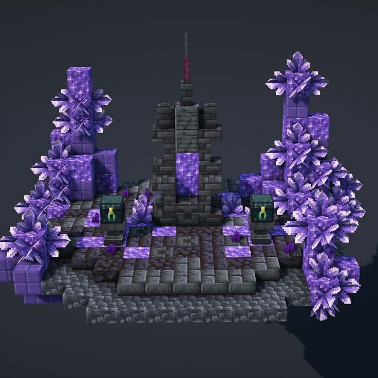 an image of a purple castle in the dark