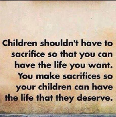 an old photo with the words children shouldn't have to sacrifice so that you can have the life you want