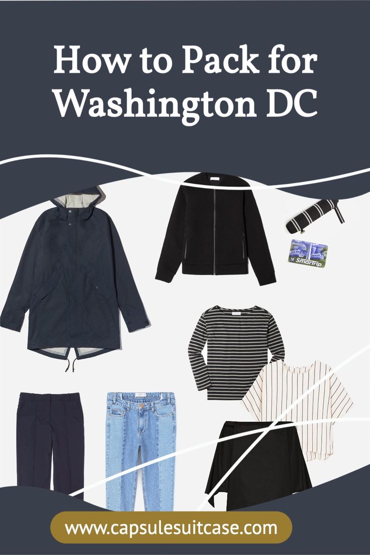 how to pack for washington dc with the caption's image above it and below it