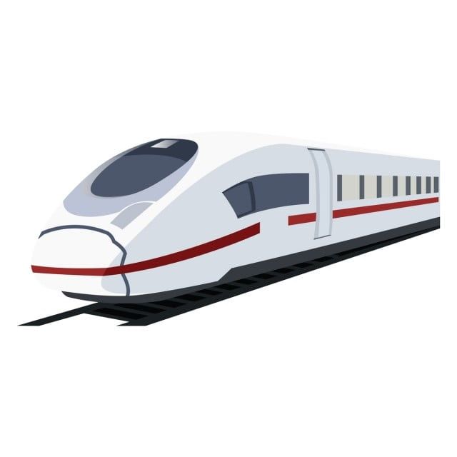 a white and red train is shown on a white background in this image, it appears to be an illustration