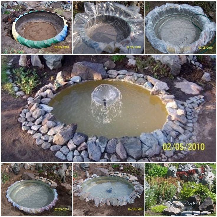 several pictures of different types of water features