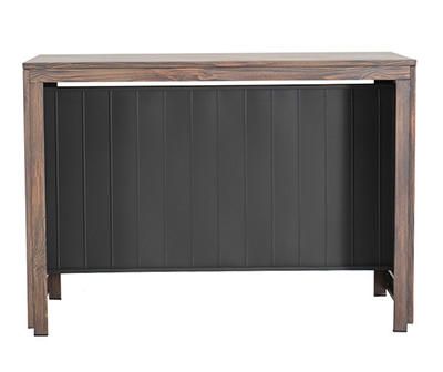 the sideboard is made out of wood