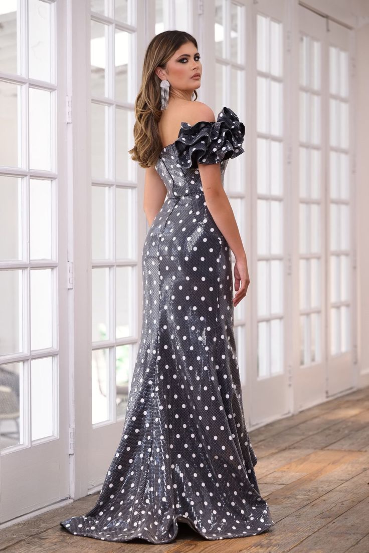 Elevate your evening look with the Ava Presley 39264 Spring 2024 Collection evening dress. Make a statement with timeless elegance and sophistication. Formal Prom Dresses Long, One Sleeve Dress, Formal Prom Dress, Plastic Dress, Sequin Prom Dress, Pageant Gowns, Ruffled Skirt, Sequin Gown, Stunning Gowns