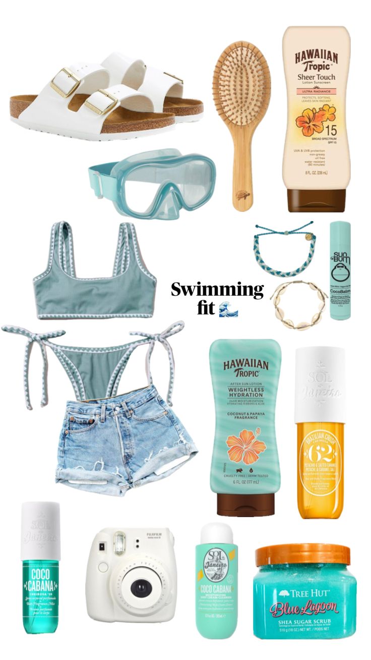 #swimming #beach #summer #fitinspo #outfitinspo #preppy Summer Bag Essentials, Preppy Shuffles, Summer Needs, Summer Must Haves, Cute Beach Outfits, Things To Wear, Beachy Outfits, Preppy Beach, Summer Stuff