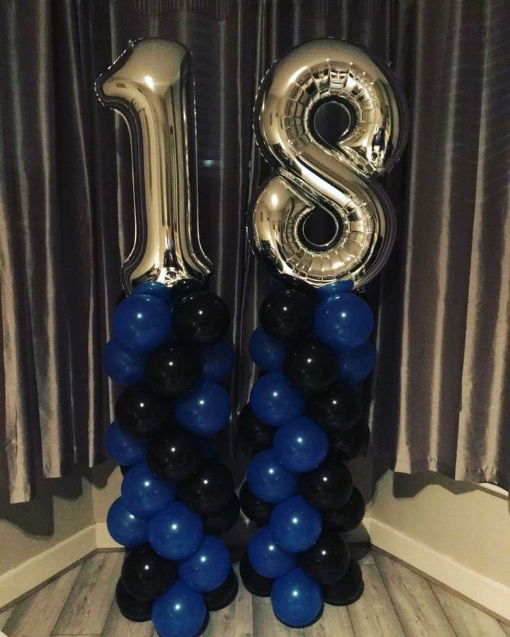 balloons are arranged in the shape of numbers