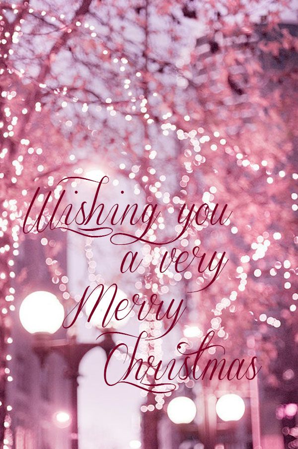 the words wishing you a very merry christmas are displayed in front of a tree filled with lights