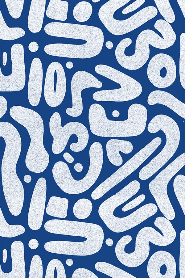 an abstract blue and white background with letters