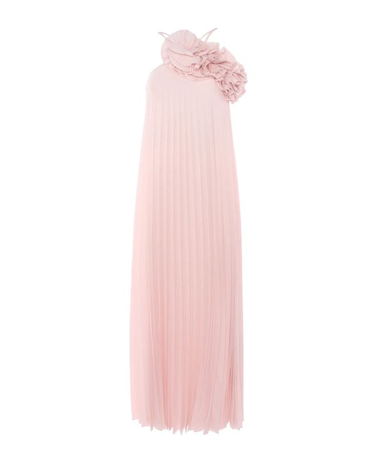 Parosh Ling Cand Pink Dress | italist Pink Sleeveless Midi Dress With Pleated Bodice, Feminine Sleeveless Pleated Spring Dress, Feminine Sleeveless Pleated Dress For Spring, Spring Sleeveless Feminine Pleated Dress, Spring Feminine Sleeveless Pleated Dress, Sleeveless Pink Pleated Summer Dress, Pink Sleeveless Pleated Dress For Spring, Pink Cocktail Dress With Ruffled Straps, Feminine One-shoulder Spring Dress With Ruffles