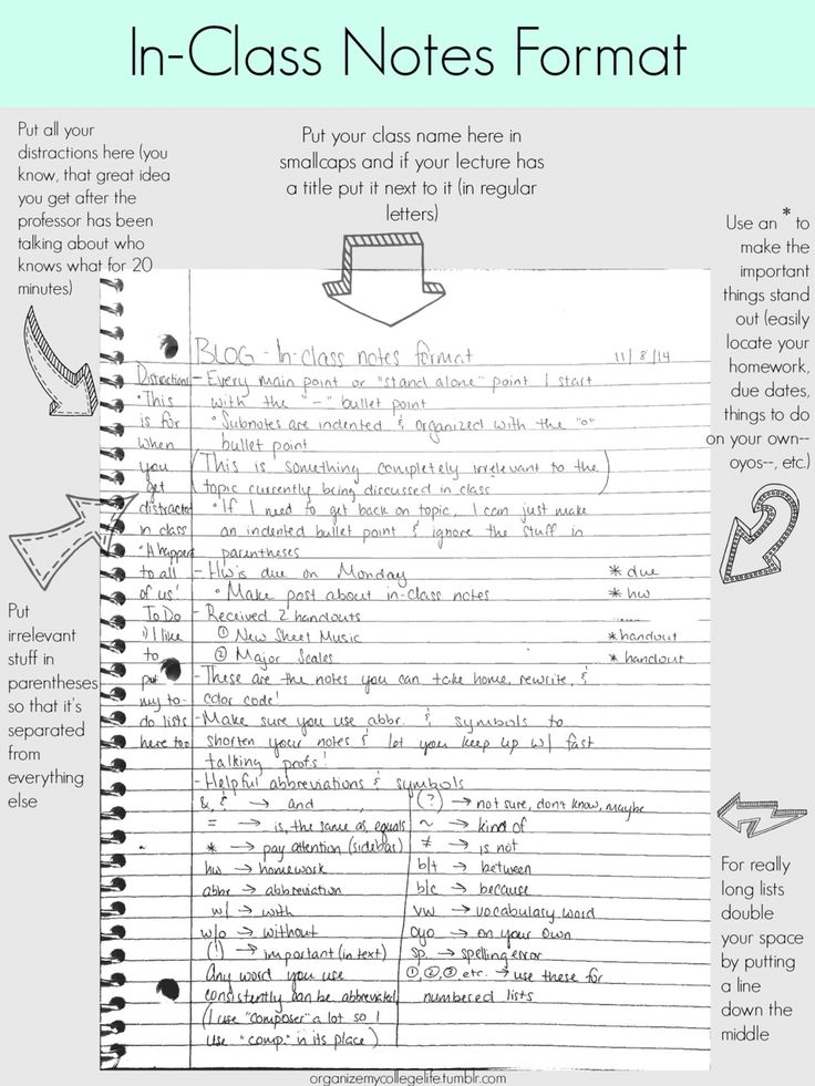 an in - class notebook with instructions for writing and using it to help students learn how to