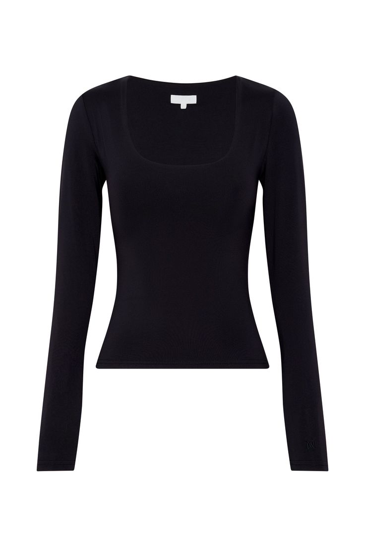 Plain Black Top Long Sleeve, Black Full Sleeve Top, Black Longsleeves Outfit, Black Long Sleeve Shirts, Cute Long Sleeve Tops, Black Long Sleeve Outfit, Black Top Long Sleeve, Long Sleeve Black Shirt, Cute Black Shirts