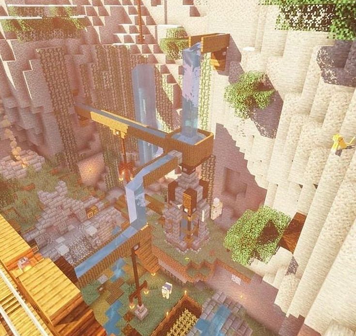 an aerial view of a city in minecraft