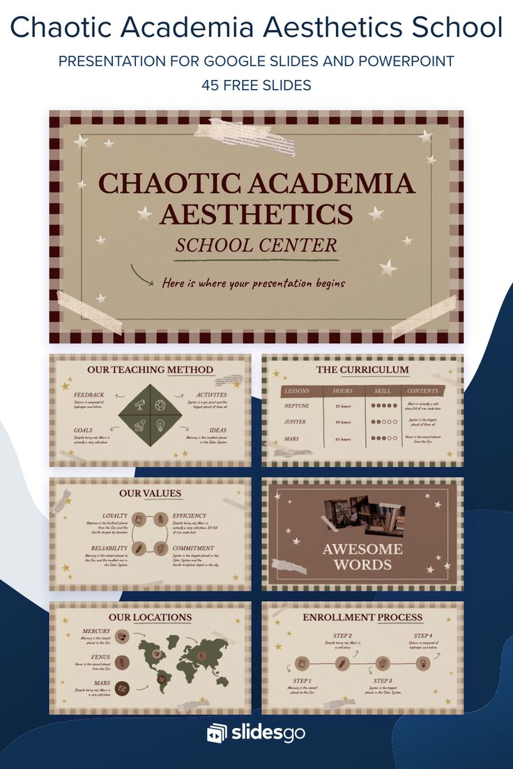 the front and back cover of chaotic academy school's website, with an image of two