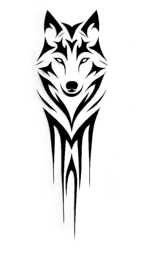 Easy Wolf Tattoo, Pattern Design Tattoo, Simple Wolf Tattoo, Image Illusion, Lup Singuratic, Animal Tattoos For Men, Wolf Tattoos Men, Wolf Silhouette, Wolf Tattoo Design