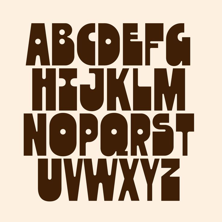 the upper and lower letters are brown