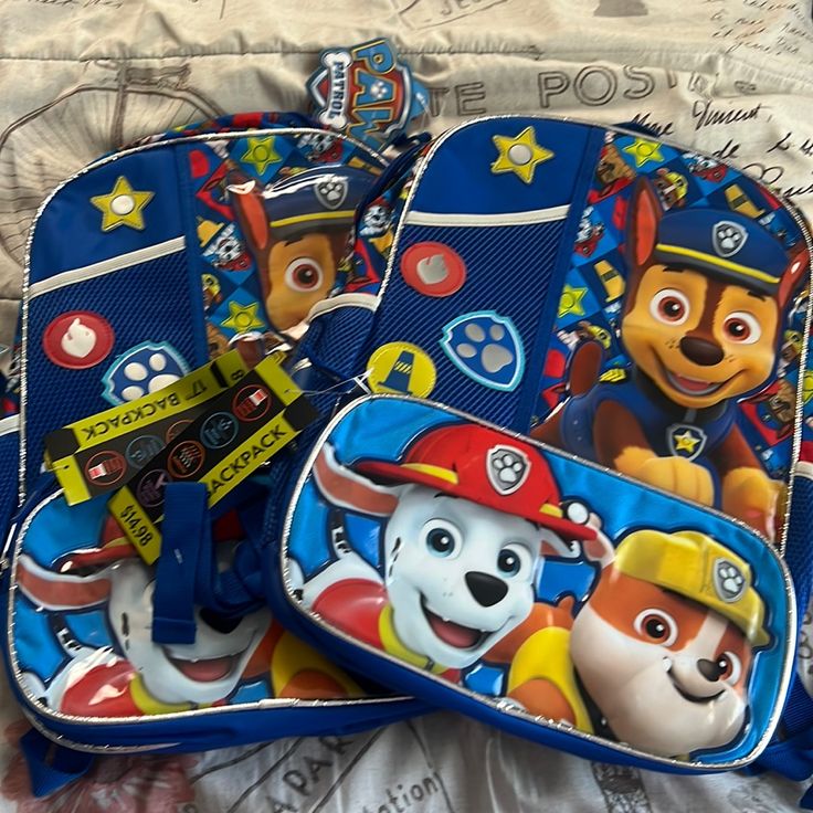 I’m Selling Two Paw Patrol Book Bags New Never Use Still Have Tags On Them. Paw Patrol Books, Paw Patrol Toys, Patrol Party, Paw Patrol Party, Book Bags, Paw Patrol, Kids Shop, Color Blue, Toys