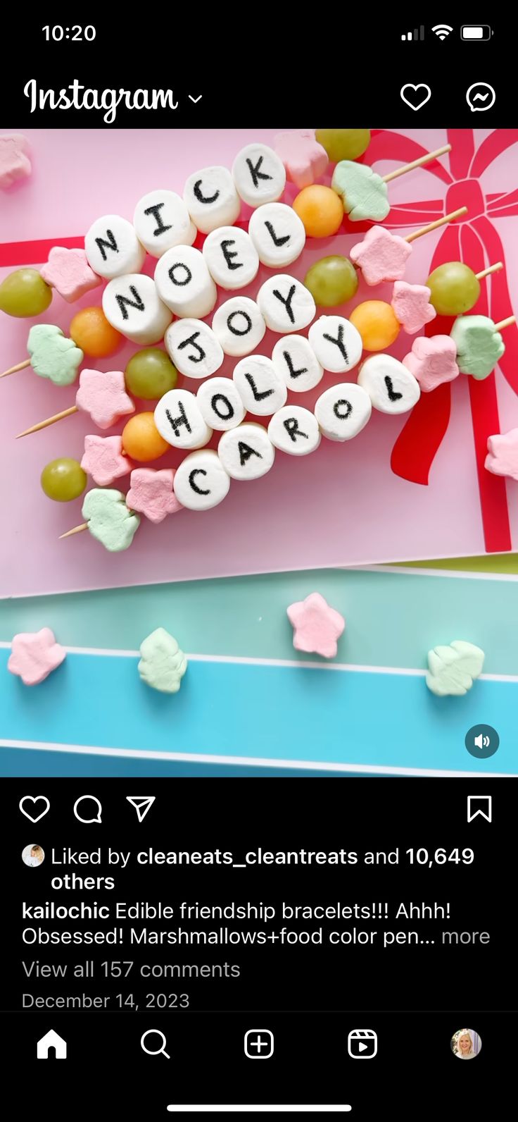 an instagram page with candy and candies on it