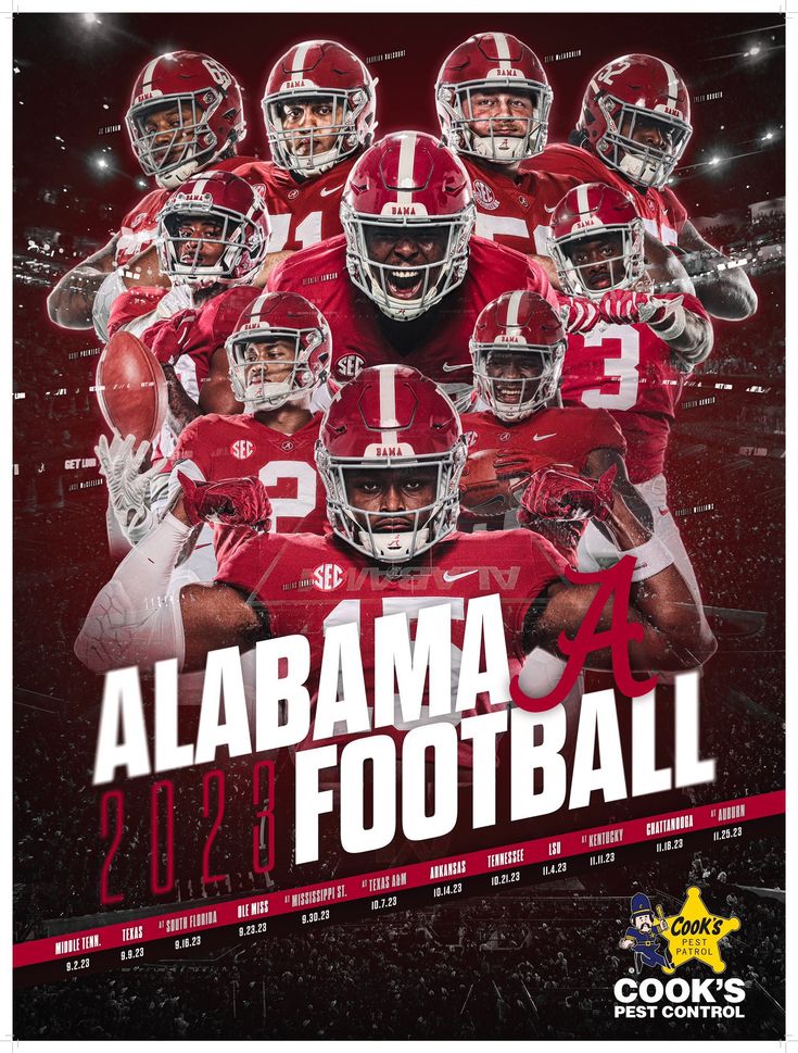 the college football team is featured in this poster