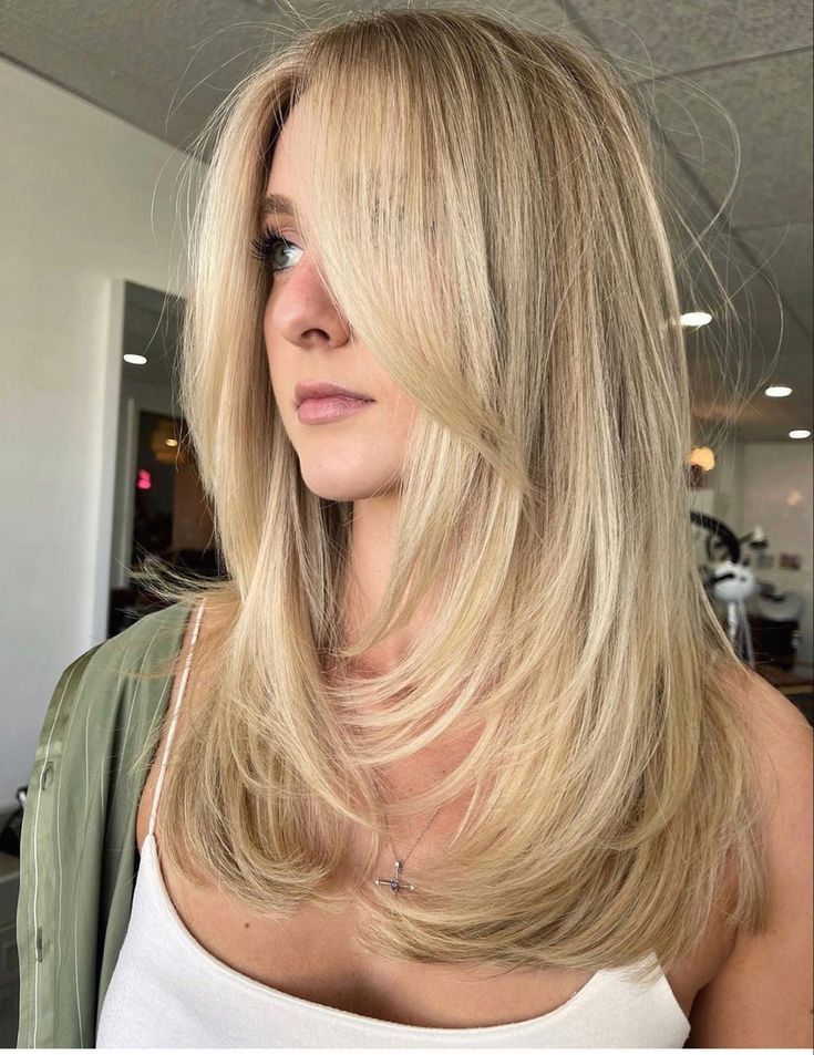 Cute Hairstyle, Hairstyles For Layered Hair, Blonde Hair Inspiration, Blonde Hair Looks, Haircuts For Medium Hair, Haircuts Straight Hair, Long Blonde, Haircuts For Long Hair, Long Blonde Hair