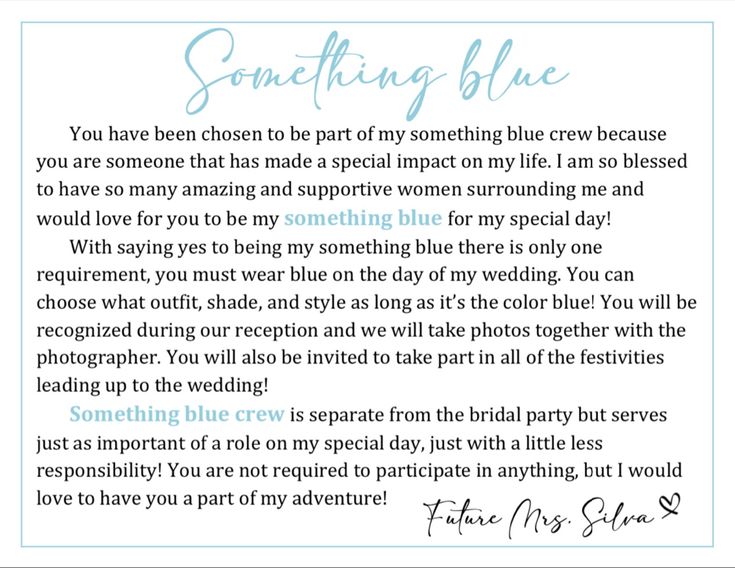 a poem written in blue ink on white paper with the words something blue above it