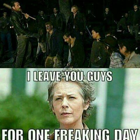 the walking dead and i leave you guys for one freaking day