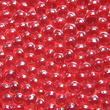 red bubbles are shown in this close up photo