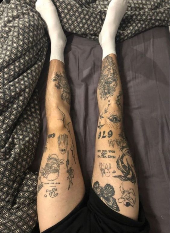 Tattoo Ideas For Men Patchwork Leg Sleeve, Leg Tattoo Placements, Usa Tattoo, Recipe Aesthetic, Leg Tattoos Women, Leg Sleeve Tattoo, Stylish Crochet, Body Movement, We Are All Connected