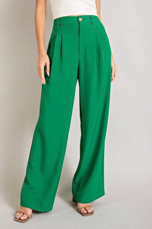 Effortlessly chic and comfortable, our Flowy and Relaxed Straight Leg Pants feature pleats and pockets for added style. They offer all-day comfort. Perfect for dressing up or down, these pants are a versatile addition to your wardrobe.Model Spec: Model is 5'8" and wearing a small.Fabric Contents: 95% Polyester, 5% Spandex Care Instructions: Machine wash cold, gentle cycle, tumble dry low. Size Measurement (inch): S: 14.0 (Waist), 19.0 (Hips), 30.0 (Inseam), 42.0 (Length) M: 14.5 (Waist), 19.5 (H China Style, Classy Girl, Pants Fit, Pleated Pants, Straight Leg Trousers, Romper Dress, China Fashion, White Pants, Sheer Fabrics