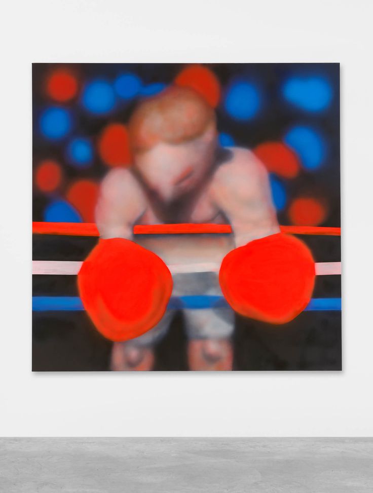 an abstract photograph of a man with boxing gloves on