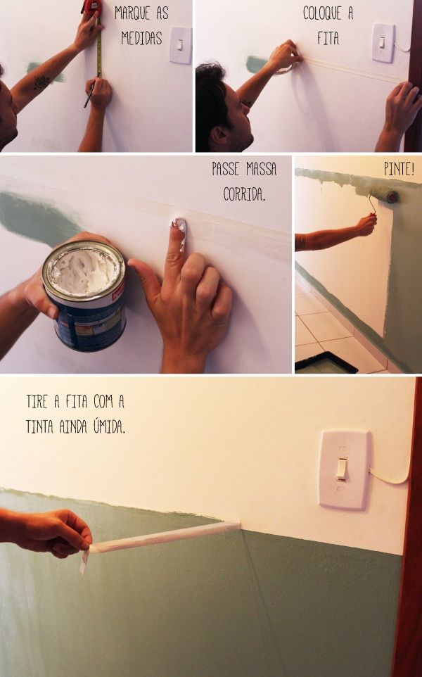 instructions for painting a wall with white paint